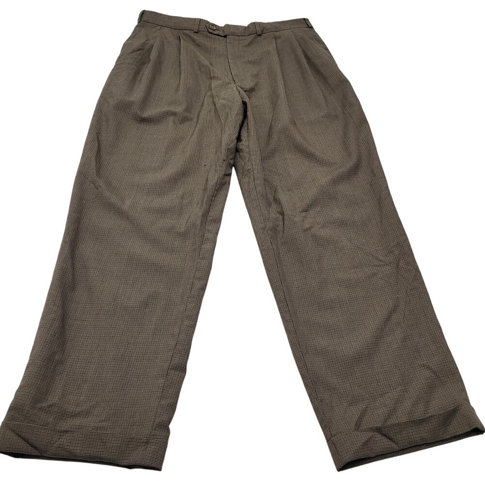 Vintage Polo Ralph Lauren University Club wool pleated trouser pants houndstooth